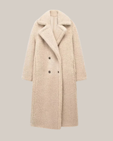 Niani | Women’s Double-Breasted Long Teddy Coat