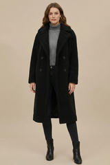 Niani | Women’s Double-Breasted Long Teddy Coat
