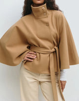 Norella | Women’s Funnel Neck Cape Coat