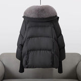 Oslo | Women's Black Puffer Jacket with Adjustable Hood for Winter Coats