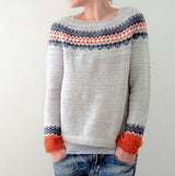 Kiara | Women’s Relaxed Fit Fair Isle Knit Sweater