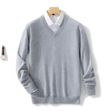 Casharo | Men’s Luxury Cashmere V-Neck Sweater
