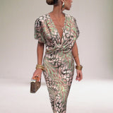 Domina | Women’s Twisted V-Neck Maxi Dress