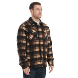 Sherpa Lined Overshirt Jacket for Men and Women | Cozy Brushed Fleece Layering Piece