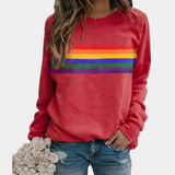 Susan | Women’s Rainbow Stripe Sweatshirt