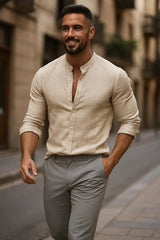 Taviero | Men’s 3/4 Sleeve Relaxed Shirt