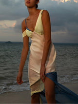 Elaiza | Women’s Asymmetric Pastel Maxi Dress