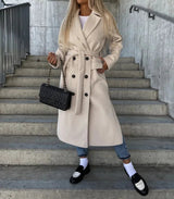 Trina | Women’s Long Double-Breasted Coat