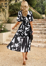 Roxie | Women’s Floral Puff Sleeve Midi Dress