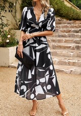 Roxie | Women’s Floral Puff Sleeve Midi Dress
