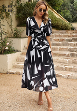 Roxie | Women’s Floral Puff Sleeve Midi Dress
