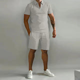 Valezo | Men’s Luxury Two-Piece Polo & Tailored Shorts Set