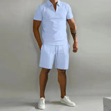 Valezo | Men’s Luxury Two-Piece Polo & Tailored Shorts Set