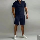 Valezo | Men’s Luxury Two-Piece Polo & Tailored Shorts Set