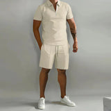 Valezo | Men’s Luxury Two-Piece Polo & Tailored Shorts Set