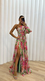 Whiney | Women’s One-Shoulder Floral Dress