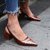 Perna | Women’s Pointed Toe Slingback Pumps