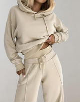 Krystalyn | Women’s Two-Piece Cropped Hoodie Tracksuit Set