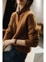 Francesca | Women’s Cable Knit Button-Up Sweater