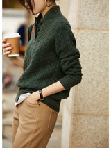 Francesca | Women’s Cable Knit Button-Up Sweater