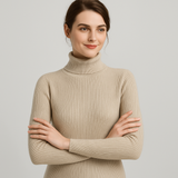 Arleena | Women’s Slim Fit Ribbed Turtleneck Sweater