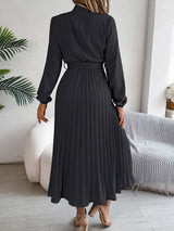 Elorah | Women’s Long-Sleeve Pleated Midi Dress