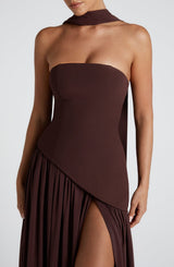 Lovie | Women’s Strapless Asymmetric Maxi Dress