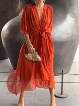 Pinty | Women’s Silk Muslin Flowing Dress