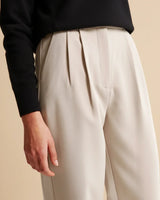Movia | Women’s High Waist Pleated Leg Trousers