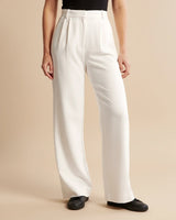 Movia | Women’s High Waist Pleated Leg Trousers
