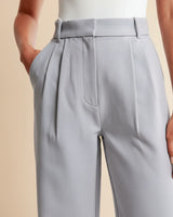 Movia | Women’s High Waist Pleated Leg Trousers