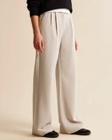 Movia | Women’s High Waist Pleated Leg Trousers