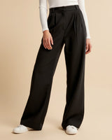 Movia | Women’s High Waist Pleated Leg Trousers