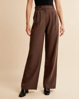 Movia | Women’s High Waist Pleated Leg Trousers