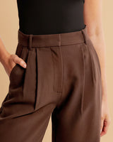 Movia | Women’s High Waist Pleated Leg Trousers